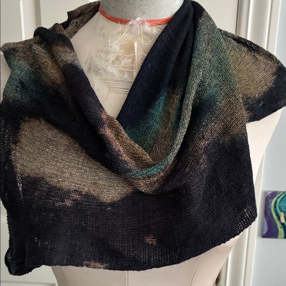 Hand woven hand dyed Scarf